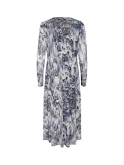 Soaked in Luxury Blue Hartley Printed Mesh Maxi Dress - Image 5 of 5