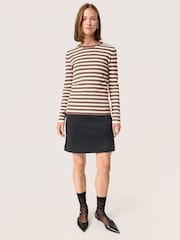Soaked in Luxury Natural Spina Crew Neck Striped Pullover Jumper - Image 1 of 6