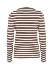 Soaked in Luxury Natural Spina Crew Neck Striped Pullover Jumper - Image 6 of 6