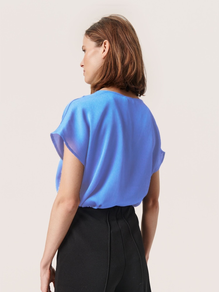 Soaked in Luxury Jessabell V-Neck Satin Casual Fit Top - Image 2 of 6