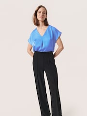 Soaked in Luxury Jessabell V-Neck Satin Casual Fit Top - Image 3 of 6
