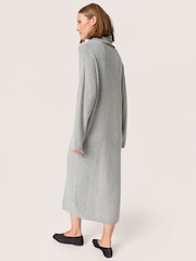 Soaked in Luxury Grey Sanja Rollneck Knitted Maxi Dress - Image 1 of 5