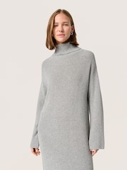 Soaked in Luxury Grey Sanja Rollneck Knitted Maxi Dress - Image 2 of 5