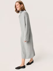 Soaked in Luxury Grey Sanja Rollneck Knitted Maxi Dress - Image 3 of 5