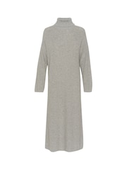Soaked in Luxury Grey Sanja Rollneck Knitted Maxi Dress - Image 4 of 5