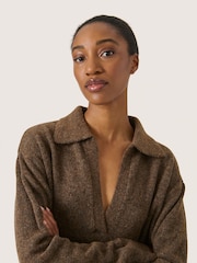 Soaked in Luxury Selta Long Sleeves Polo Pullover Jumper - Image 1 of 6