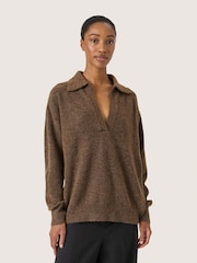 Soaked in Luxury Selta Long Sleeves Polo Pullover Jumper - Image 4 of 6