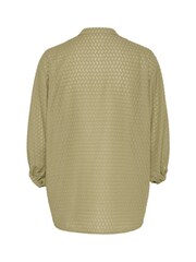 Soaked in Luxury Green Kettie 3/4 Sleeves Loose Fit Blouse - Image 6 of 6