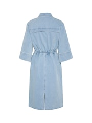 Soaked in Luxury Blue Annabeth Denim Midi Dress - Image 6 of 6