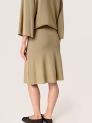 Soaked in Luxury Green Slindianna Knee Length Knit Skirt - Image 2 of 6