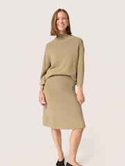 Soaked in Luxury Green Slindianna Knee Length Knit Skirt - Image 3 of 6