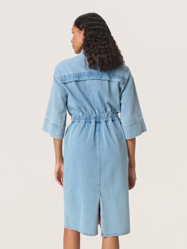 Soaked in Luxury Annabeth Half Sleeves Denim Dress - Image 2 of 6