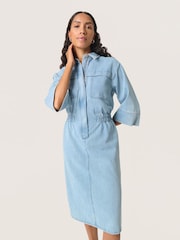 Soaked in Luxury Annabeth Half Sleeves Denim Dress - Image 3 of 6