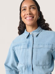 Soaked in Luxury Annabeth Half Sleeves Denim Dress - Image 4 of 6