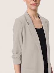 Soaked in Luxury Grey Shirley 3/4 Sleeves Open Front Blazer - Image 4 of 6