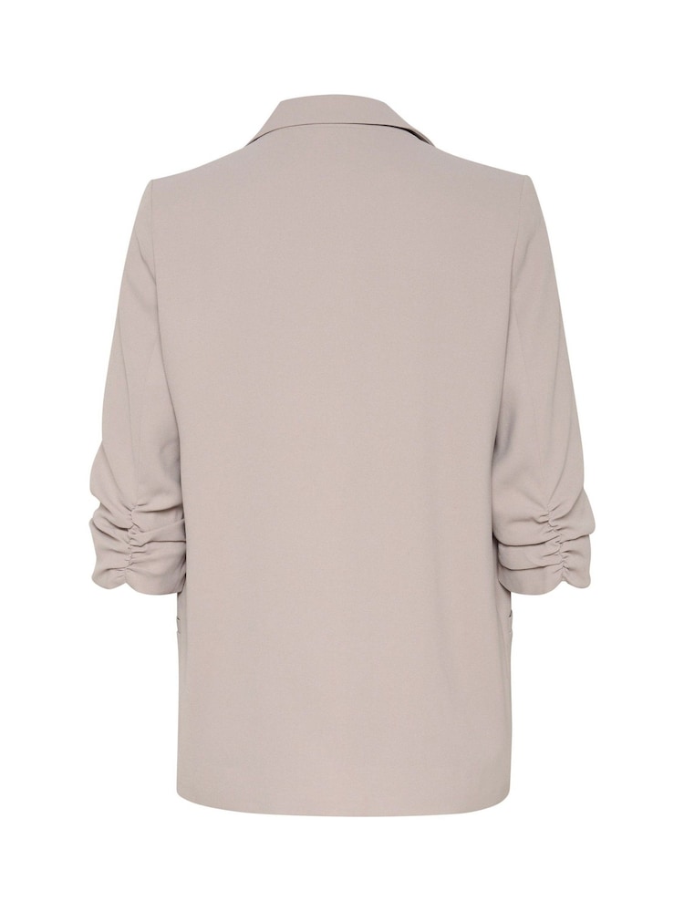 Soaked in Luxury Grey Shirley 3/4 Sleeves Open Front Blazer - Image 6 of 6