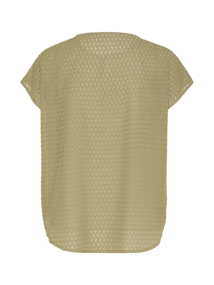 Soaked in Luxury Green Kettie Round Neck Batwing Sleeves Top - Image 6 of 6