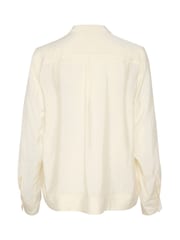 Soaked in Luxury Luxury Leodora V-Notch Neck Satin White Blouse - Image 6 of 6