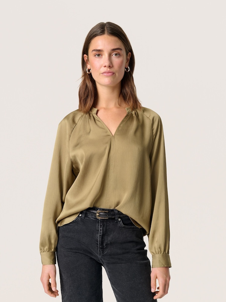Soaked in Luxury Casual Fit Loana Long Sleeve Blouse - Image 1 of 6