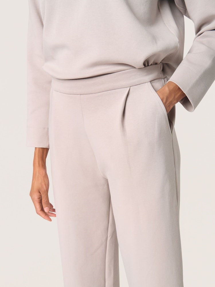 Soaked in Luxury Grey Magana Cropped Straight Legs Trousers - Image 3 of 6