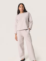 Soaked in Luxury Grey Magana Cropped Straight Legs Trousers - Image 4 of 6