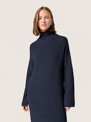Soaked in Luxury Blue Sanja Rollneck Knitted Maxi Dress - Image 1 of 5