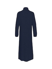 Soaked in Luxury Blue Sanja Rollneck Knitted Maxi Dress - Image 5 of 5