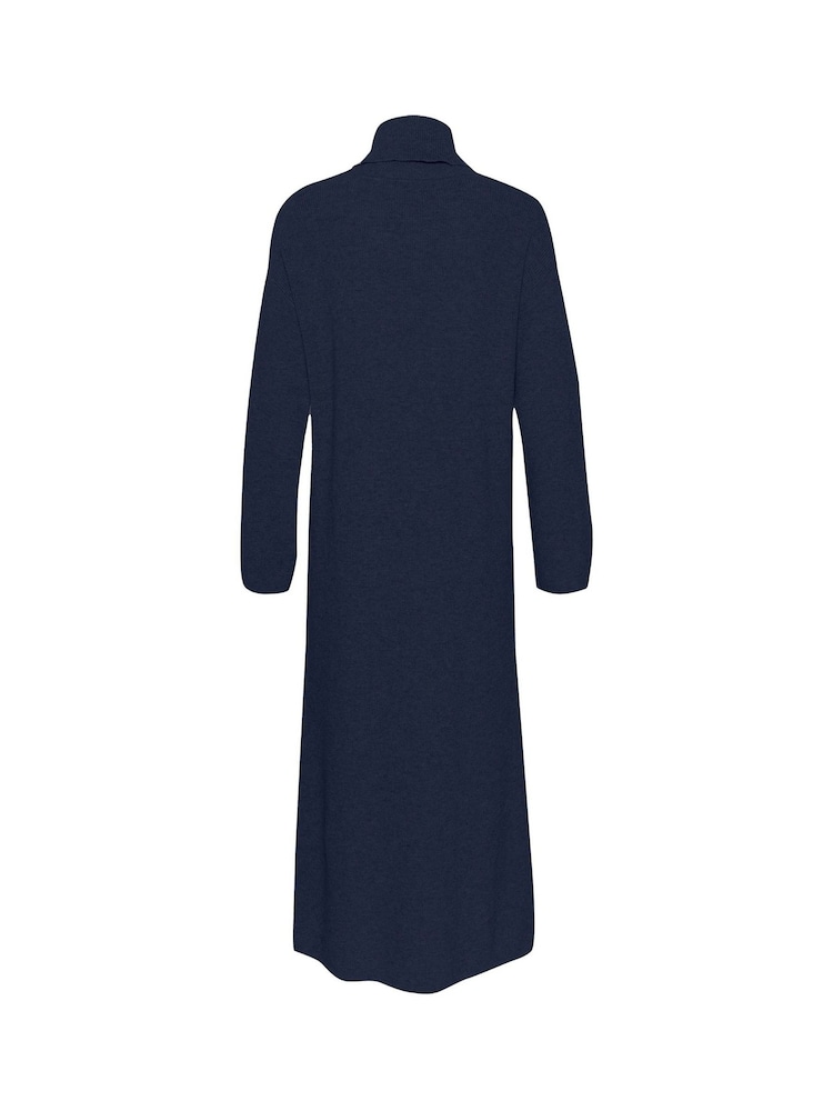 Soaked in Luxury Blue Sanja Rollneck Knitted Maxi Dress - Image 5 of 5