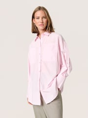 Soaked in Luxury Calico Pink Loose Fit Long Sleeves 100% Cotton Shirt - Image 1 of 6