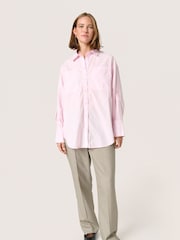 Soaked in Luxury Calico Pink Loose Fit Long Sleeves 100% Cotton Shirt - Image 3 of 6