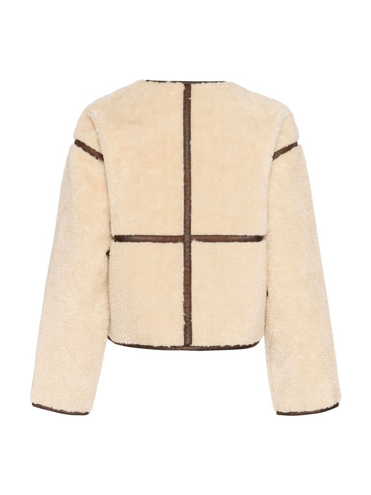 Soaked in Luxury Isola Faux Fur With Buttons White Jacket - Image 5 of 5 Soaked in Luxury Isola Faux Fur With Buttons White Jacket - Image 5 of 5