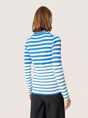 Soaked in Luxury Blue Spina Crew Neck Striped Pullover Jumper - Image 3 of 6