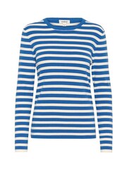Soaked in Luxury Blue Spina Crew Neck Striped Pullover Jumper - Image 5 of 6