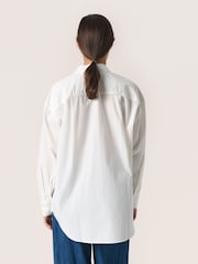 Soaked in Luxury Calico Loose Fit Button Up White 100% Cotton  Shirt - Image 2 of 6
