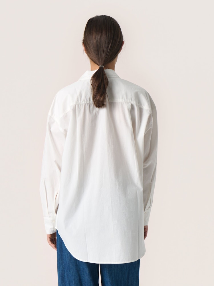 Soaked in Luxury Calico Loose Fit Button Up White 100% Cotton  Shirt - Image 2 of 6
