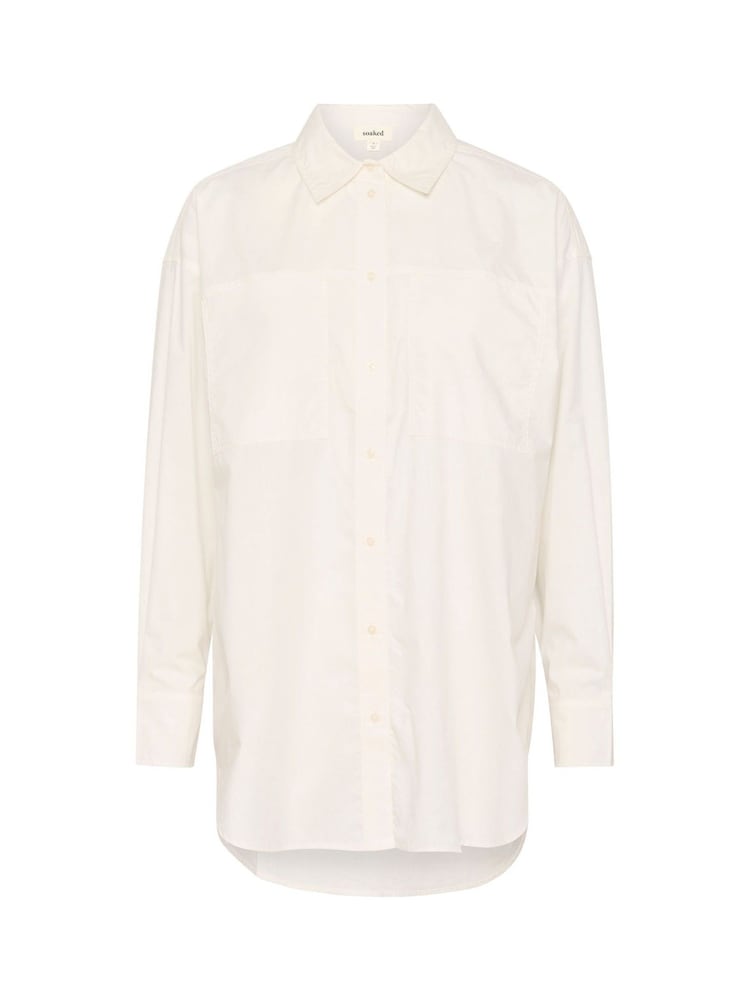 Soaked in Luxury Calico Loose Fit Button Up White 100% Cotton  Shirt - Image 5 of 6