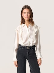 Soaked in Luxury Karolina Ruffles Regular Fit White Shirt - Image 1 of 6