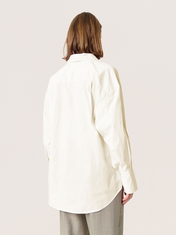 Soaked in Luxury Calico Loose Fit 100% Cotton Long Sleeves White Shirt - Image 2 of 6 Soaked in Luxury Calico Loose Fit 100% Cotton Long Sleeves White Shirt - Image 2 of 6