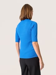 Soaked in Luxury Spina Short Sleeve Rib Knit  Pullover T-shirt - Image 2 of 6