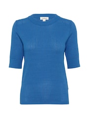 Soaked in Luxury Spina Short Sleeve Rib Knit  Pullover T-shirt - Image 5 of 6