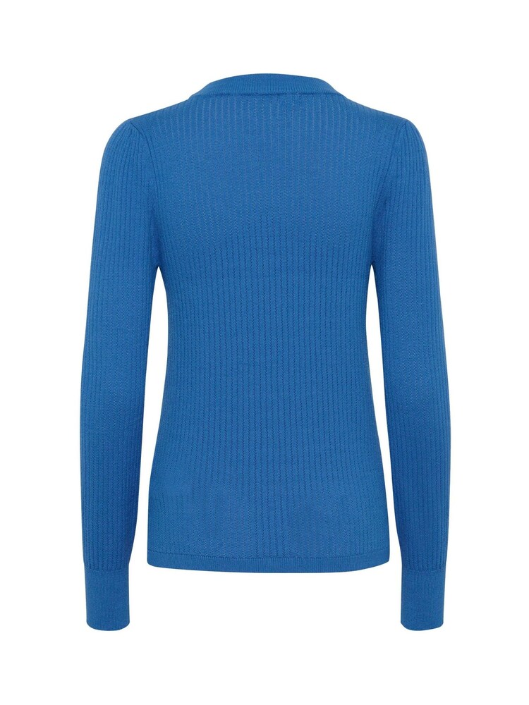 Soaked in Luxury Blue Spina Slim Fit Crew Neck Pullover Jumper - Image 6 of 6 Soaked in Luxury Blue Spina Slim Fit Crew Neck Pullover Jumper - Image 6 of 6