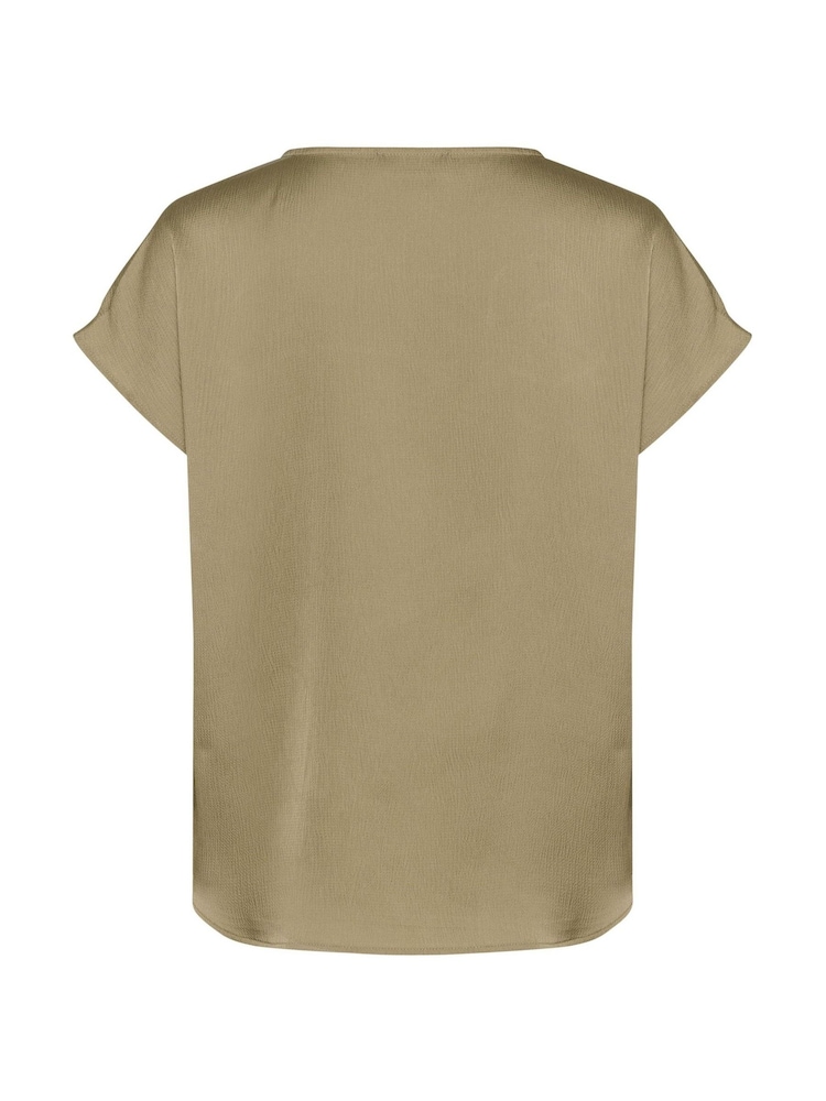 Soaked in Luxury Green Ioana Short Sleeve V-Neck Blouse - Image 6 of 6