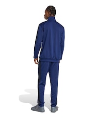 adidas Blue Sportswear Basic 3-Stripes Tricot Tracksuit - Image 2 of 8