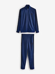 adidas Blue Sportswear Basic 3-Stripes Tricot Tracksuit - Image 6 of 8