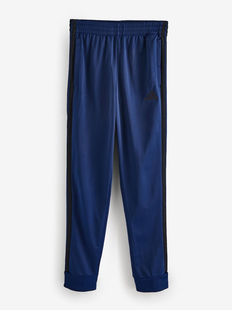 adidas Blue Sportswear Basic 3-Stripes Tricot Tracksuit - Image 8 of 8
