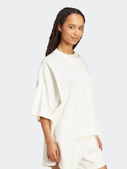adidas White ALL SZN Soft Lux Loose 100% Cotton T-Shirt - Image 3 of 6