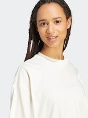 adidas White ALL SZN Soft Lux Loose 100% Cotton T-Shirt - Image 5 of 6