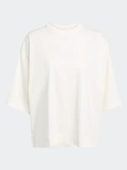 adidas White ALL SZN Soft Lux Loose 100% Cotton T-Shirt - Image 6 of 6