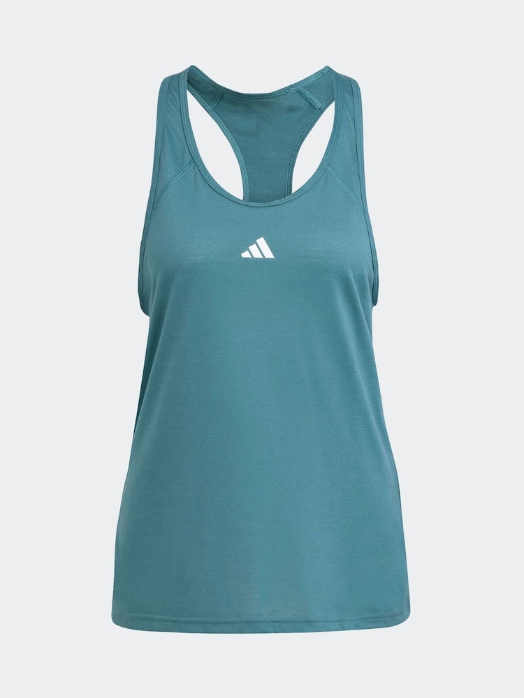 adidas Green Train Essentials Minimal Branding Racerback Tank Top - Image 5 of 5