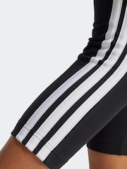 adidas Black 3-Stripes Mid Rise Capri Leggings - Image 5 of 6